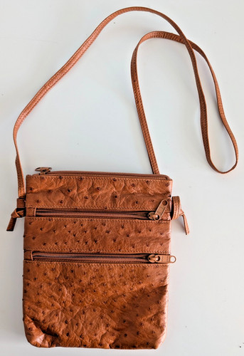 Ostrich leather cross body - , bag