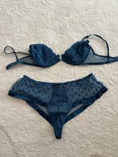 La Perla Women's Bra Set UK 38B Slip Brief Uk12