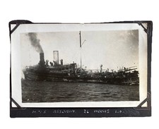 disaster postcard vtg hms fire