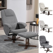 Linen feel fabric recliner - linen-feel,
