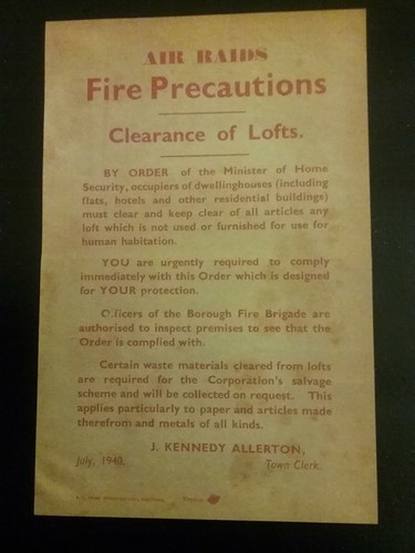 Leaflet air raids fire - leaflet, on