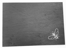 Bee Engraved Linea Slate Table