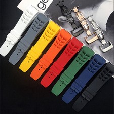 Silicone Watch Band 25 Mens Screw Convex Coloured Rubber Strap for Richard Mille