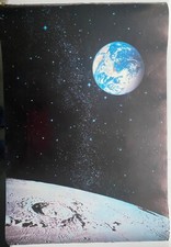 VINTAGE 1981 ATHENA POSTER EARTH FROM MOON TONY STONE PHOTO COLLECTABLE INTEREST