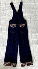 Vintage Child’s Dungarees - Age 5 Years - Brushed Denim - Tartan Trim - New