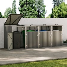 Four Wheelie Bin Storage Metal