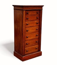 Victorian Mahogany Wellington Chest. 7 Drawers. Great Collectors Cabinet.