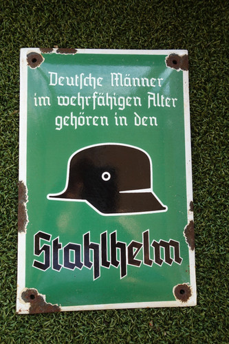 German stahlhelm enamel on - a,
