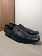 Mens dune black leather - black, square