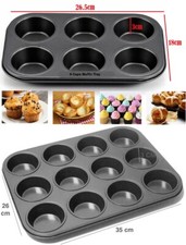 NON STICK 6/12 CUP MUFFIN TRAY