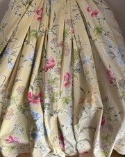 VINTAGE COUNTRY COTTAGE LAURA ASHLEY POPPY MEADOW CURTAINS/PELMET FOR FABRIC