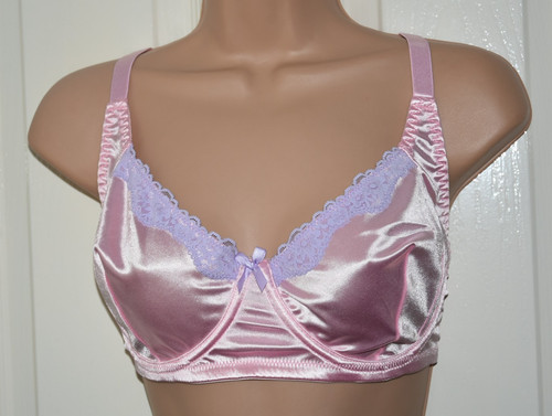 Bra lovely pink satin - bra,