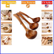 Natural Teak Wooden Spoon Set