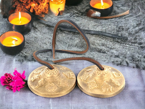 Bronze tingsha cymbals - bronze,