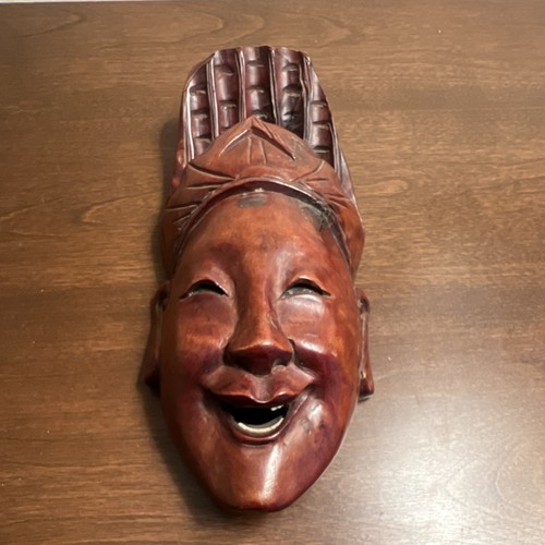 Handcrafted wooden mask - wooden,