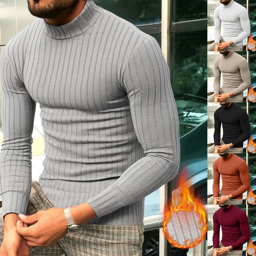 Mens ribbed turtle polo neck - turtle,