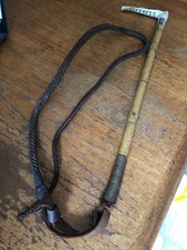 Vintage Hunting Whip with Silver Collar.