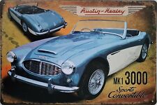 20x30 Austin Healey convertible Metal plaque Retro classic car man cave Tin sign