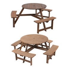 Outdoor 6/8 Seater Wooden Pub