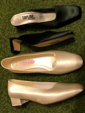 2 PAIRS LADIES SHOES SIZE 8 WEDDING DAY & EVENING KATZ BRIDAL DESIGNS & TOP LINE