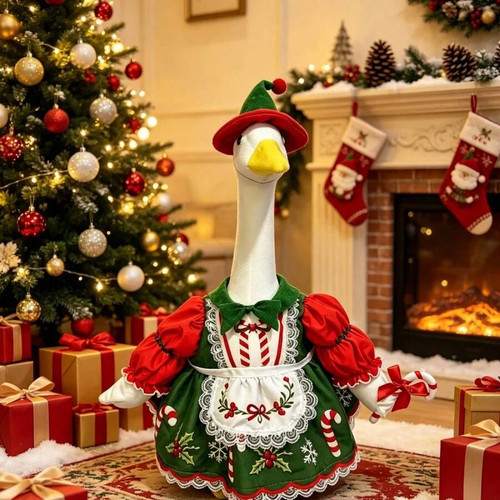 Christmas porch goose outfit - goose,