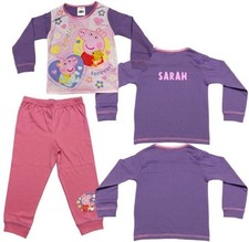 Peppa Pig GirlsPyjamas Pjs  Age 18 Months - 5 Years -Personalisation Available
