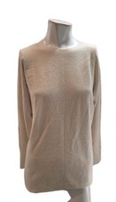 Bartolini Women's Sweater Medium Wool Silk Cashmere Knit Cream