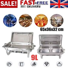 1/2PCS 9L Chafer Chafing Dish Sets Pans Stainless Steel Catering Food Warmer Hot