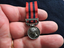 Original silver miniature medal: Queen Victoria - I.G.S. with clasp for PERSIA.