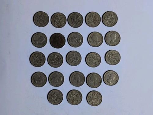 Joblot british sixpence - joblot,
