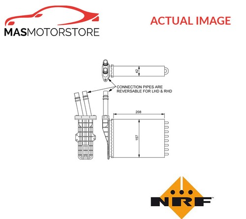 Heater radiator exchanger lhd - radiator,