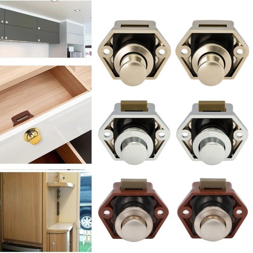Push button cupboard lock door - button,