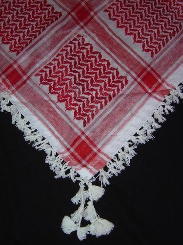 Red palestinian scarf yasser - red,