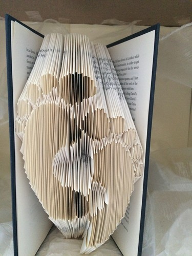 Book folding art pattern - book,