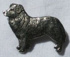 BORDER COLLIE Fine PEWTER PIN