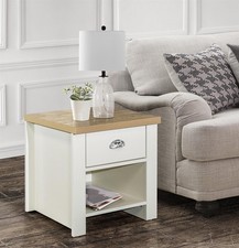 Cream,Oak Finish Wood Bedroom
