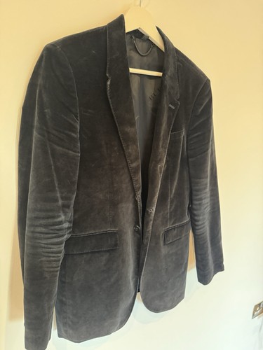 Burberry black velvet blazer - velvet,