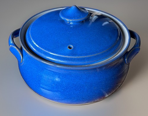Denby blue round - round, casserole