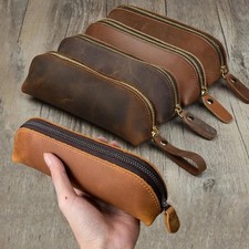 Vintage Leather Pencil Bag