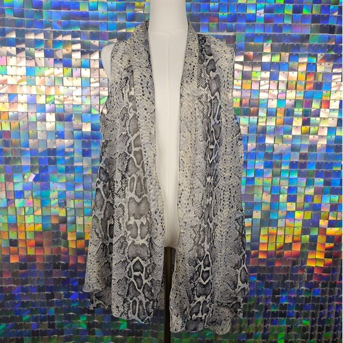Snakeskin print mesh - mesh, vest