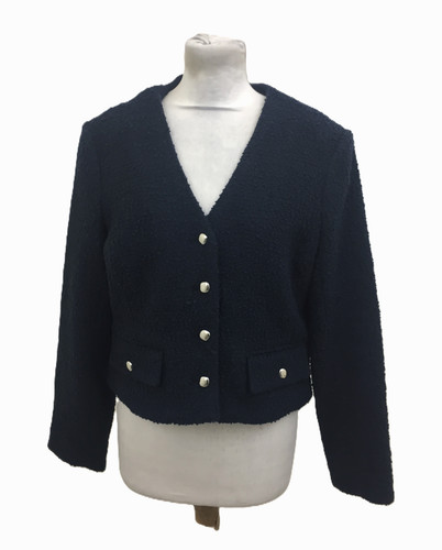Women jacket navy boucle - jacket,