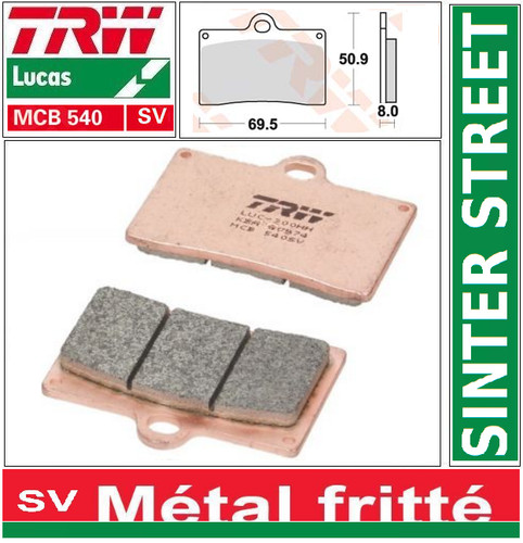 Front brake pads - brake, sinter