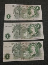 3x One Pound note lot6