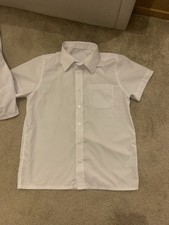 Pack Of Five Matalan Short Sleeve White School Uniform Shirts Boys Age 11