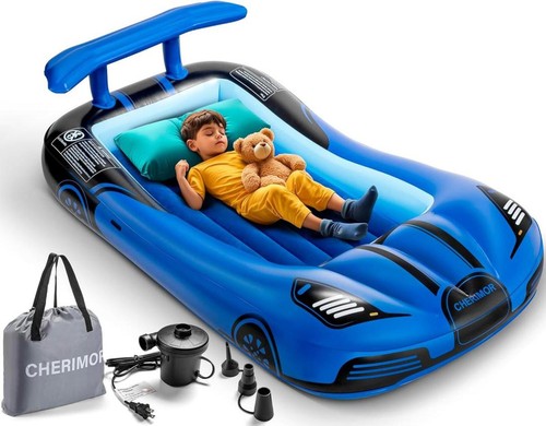 Inflatable race car travel bed - travel,