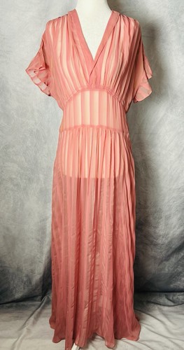 Vintage 1930s mauve pink - pink, sheer