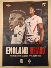 ENGLAND v IRELAND PROGRAMME