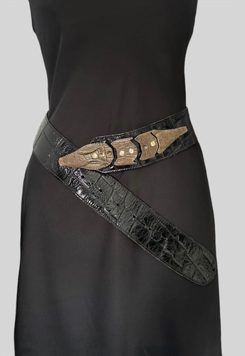 Vintage black leather - 80's,
