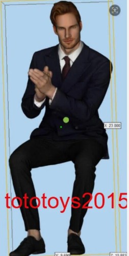 Sitting suit male scene - 1/18,