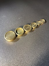 Brass Scale Weights Imperial Ounces.  X 6 Pcs.